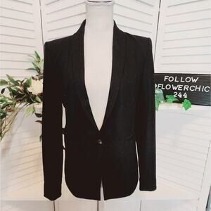 HELMUT LANG SMALL BLACK BLAZER WITH SHOULDER PADS